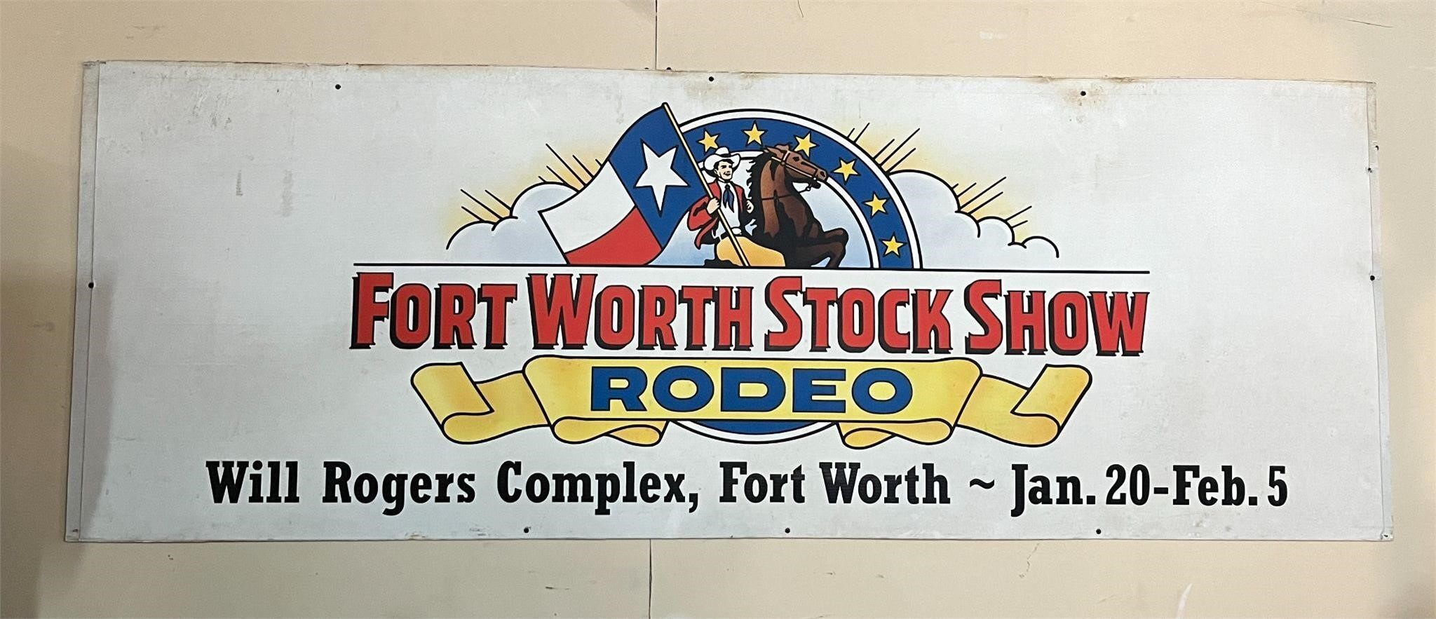 Fort Worth Stock Show Rodeo Sign 80' x 30"