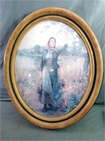 Gorgeous Oval Framed "Brittany Girl" by Daniel