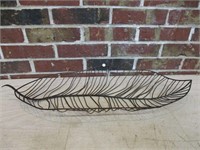 Large Metal Shaped Leaf Basket