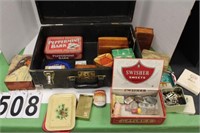Case w/ Cigarette Tins ~ Lighters ~ Trinket Boxes~