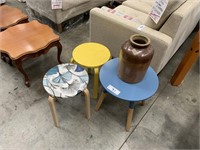 3 Assorted Occasional Tables & Terracotta Urn