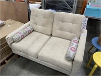 Opus 2 Seat Fabric Arm Chairs with Bolster Cushion
