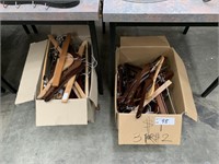 2 Boxes Timber Coat Hangers