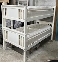 Crème Color Bunk Bed with Ladder ( Mattresses