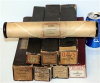 Antique Player Piano Music Rolls in Boxes