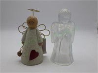 Box lot of 2 angels-Fenton & at home America