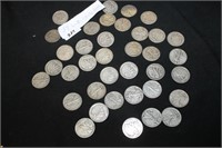 37 X $ WALKING LIBERTY HALF DOLLARS