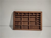 Antique Type Setter Tray Trinket Shelf