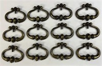 (12) Keeler Brass Co Ring drawer pulls 3 1/4”x 2