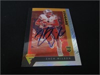 Zach Wilson signed ROOKIE football card COA