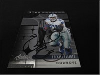 Ezekiel Elliott signed football card COA