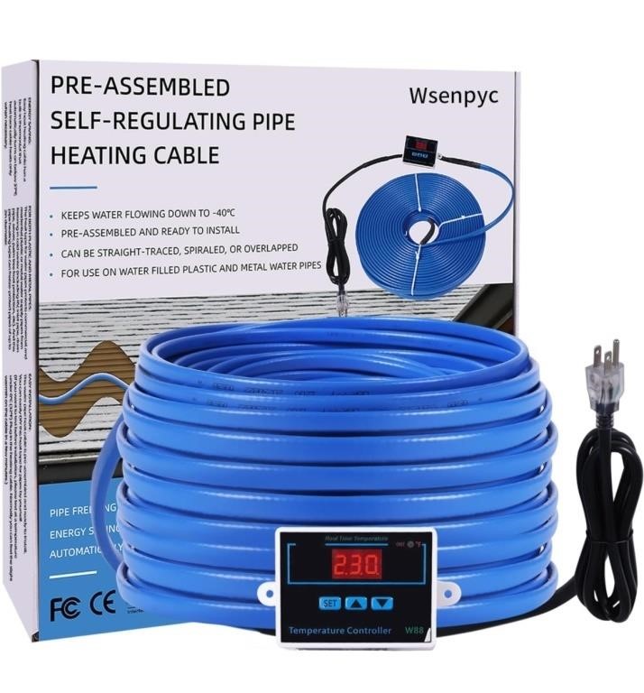 100Ft Pipe Heat Cable for Pipe Freeze P