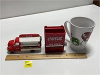 Vtg Coca-cola Toothpick Holder&truck,M&M mug