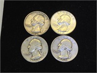 Silver Washington Quarters - various dates and