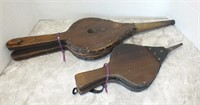 PAIR OF ANTIQUE WOOD BELLOWS