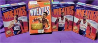 4 UNOPENED WHEATIES BOXES W/SPORTS FIGURE COVERS