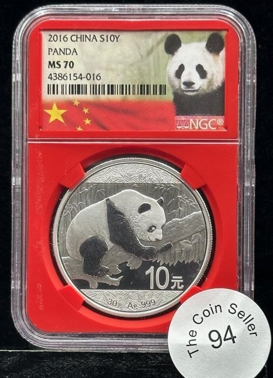 2016 Silver 10Y China Chinese Panda 30 Grams Coin