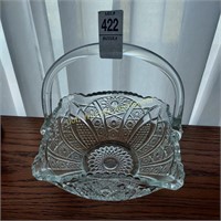 Heavy Clear Glass Basket Could be Crystal