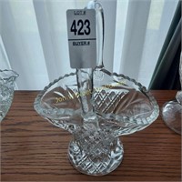 Heavy Clear Glass Basket Could Be Crystal