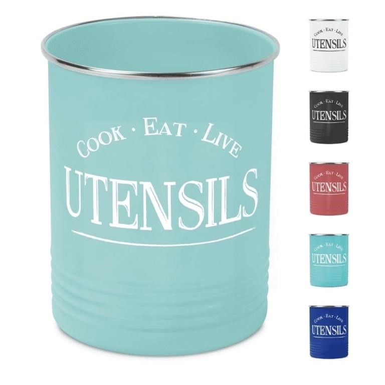 WF804  Walford Home Utensil Holder Crock Teal Ste