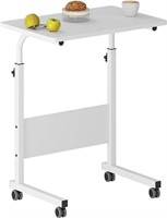 DlandHome Rolling Desk  White 23.6 Inch