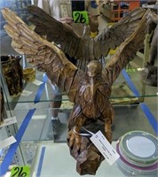 Chip Carved Wood Folk Art Eagle Sculpture