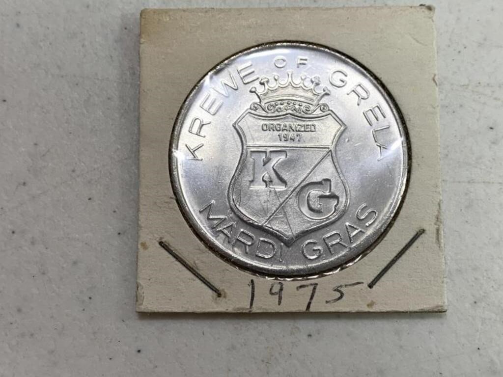 1975 Krewe of Grela Music we Remember Doubloon