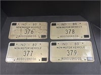 License plates, Non-Motor Vehicle Kosciusko