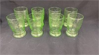 8 Madrid Vaseline juice glasses