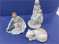 3 Figurines-1 Avon "A Mother's Touch Porcelain