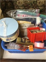 Box of crafting supplies