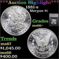 *Highlight* 1881-s Morgan $1 Graded ms66+