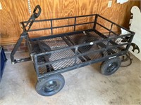 Large metal yard wagon