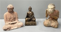 Buddha Statues; Wood; Ceramic & Metal