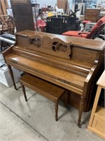 SPINETTE PIANO AND STOOL