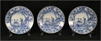 3 Chinese Porcelain Plates Kangxi Lingzhi Marks