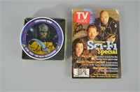 Star Trek SIGNED Babylon 5 TV Guide & Warf Plate