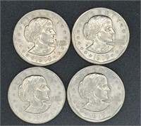 4 1979 Susan B Anthony Dollar Coins