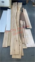 Lumber Lot. 2 Live Edge boards, spindles,