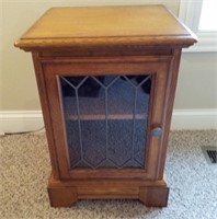 Side Table w/Glass Front Door