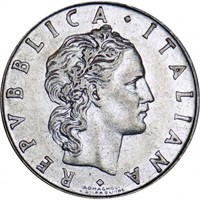 Italy 50 lire, 1977