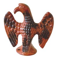 JS (Seagreaves) redware eagle, 4" high