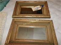 Mirrors Gold Frame Set of 2 Approx. 11"x17"