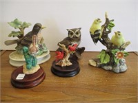 5 Misc Bird Figurines