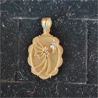 10k gold "Always by Your Side" Angel Pendant