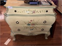 WHITE PAINTED SIDE TABLE WITH DRAWERS