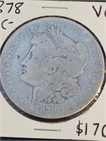 1878 CC US MORGAN SILVER DOLLAR