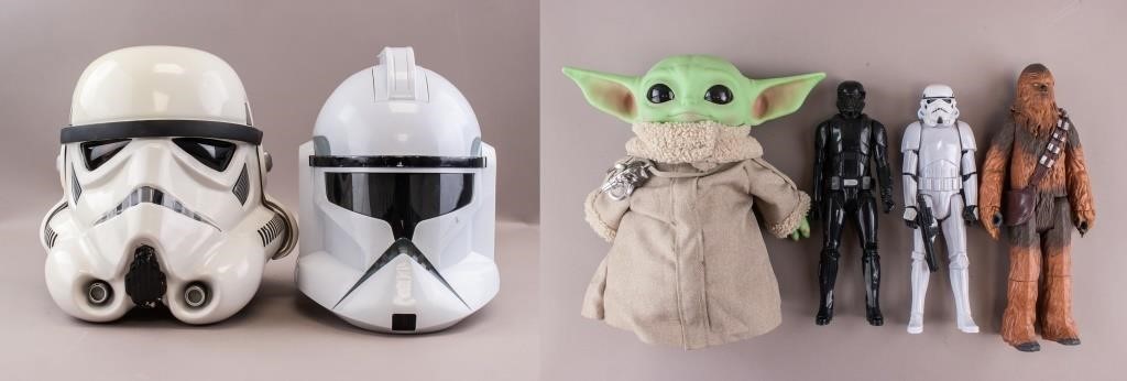 Star Wars Soilder Helmets 2pc & Figurines 4pc