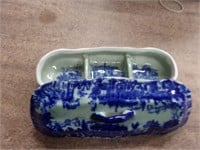 Nice Flow Blue Dresser tray with lid