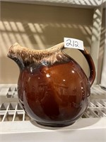 Hull Oven Proof USA Brown Pitcher W/ Ice Lip